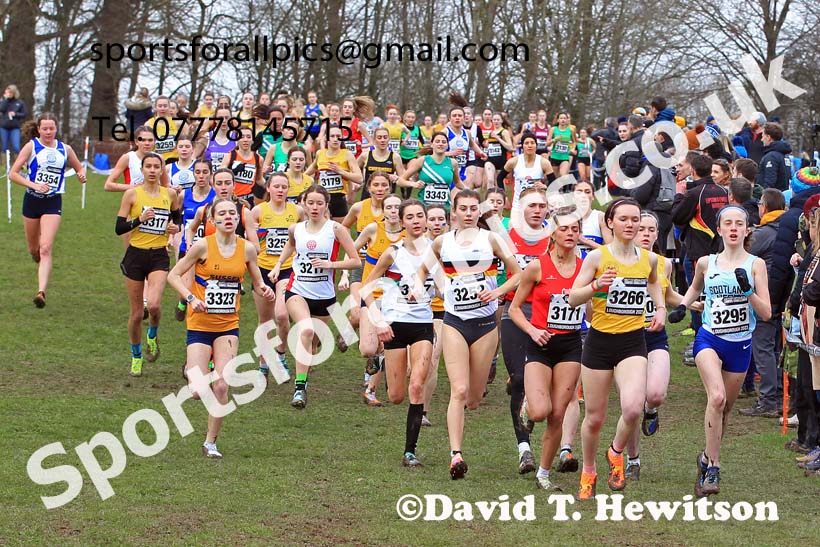 Womens Under-20s 2023 UK CAU Inter Counties Cross Country Champs, Prestwold Hall, Loughborough. Photo: David T. Hewitson/Sports for All Pics